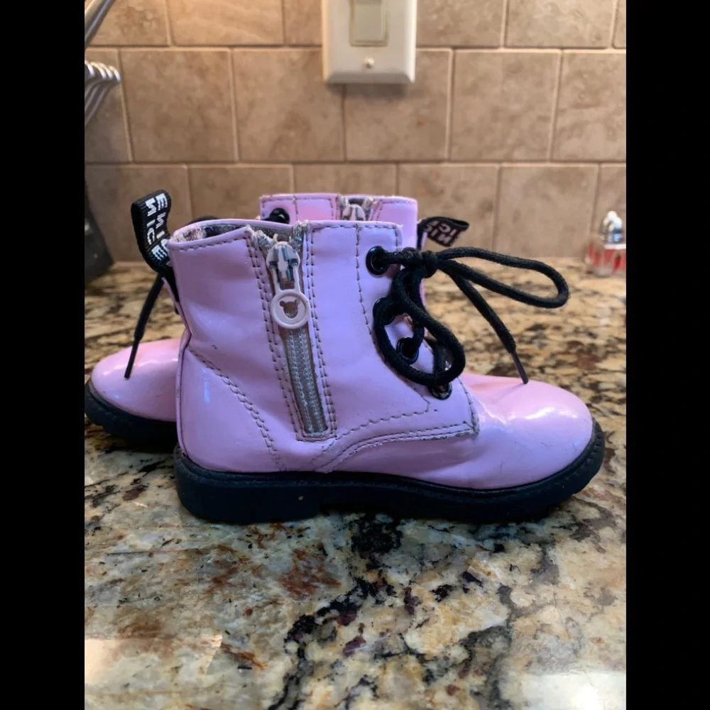 Dinimigi Soft Pink Toddler Ankle Boots